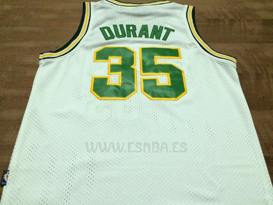 Camiseta Historic Seattle SuperSonics Kevin Durant #35 Blanco